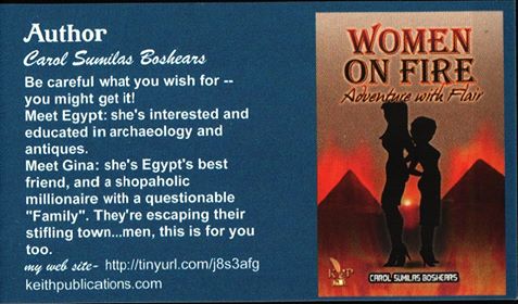 authorgal's tweet image. #booklovers #mystery #women #humor
I guarantee that Egypt and Gina, in “Women on Fire…,” are characters you have not seen before.
They are unique. Its bountiful surprises, you might find hard to believe. Intrigue is the key. Mixed with that you will find lots of humor.