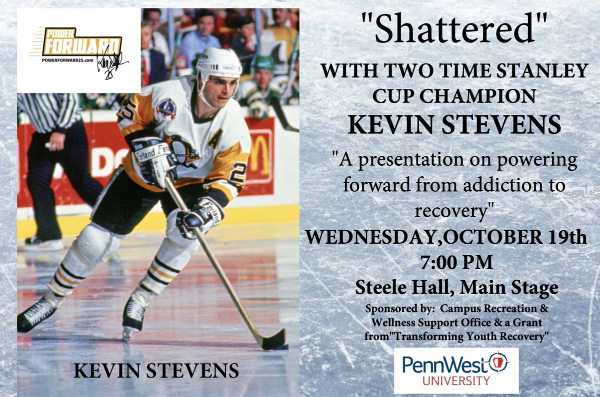 This Wednesday come listen to Kevin Stevens talk about his addiction and how he recovered!