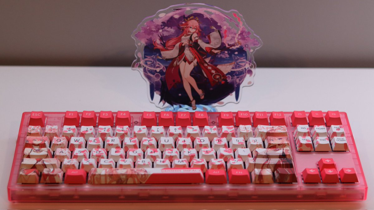 Ai_Ofthewind's tweet photo. 🌸Yae-Miko board I did a while back🌸
W/ rose red switches
#mechkb #MechanicalKeyboard #keyboard #Yaemiko #GenshinImpact #Pink #mk80 #Switches #keebs #akko https://t.co/z7p4gAX0oX