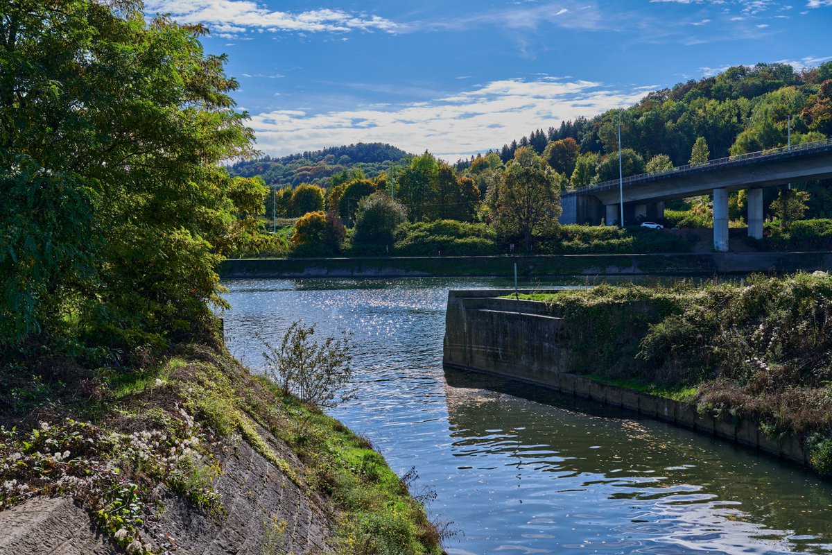 PeetermansRudi's tweet photo. 16-10-2022 De #Mehaigne vloeit te #Statte nabij #Huy  in de #Maas. #Meuse #confluence https://t.co/wCJfTkWihw