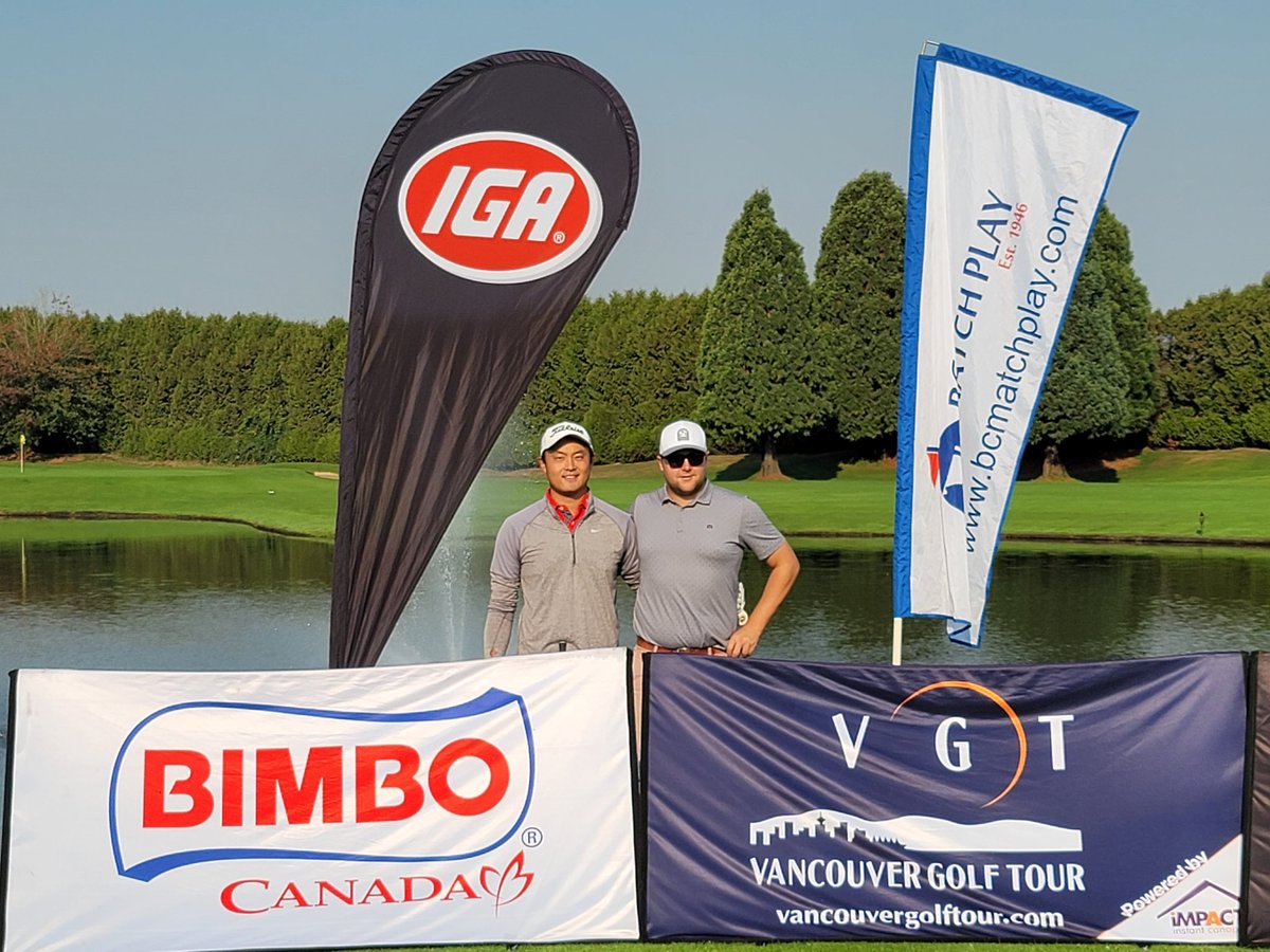 vancouvergolf's tweet photo. 77th Edition of @Grupo_Bimbo #BCMatchPlay is underway from @MayfairLakes !! Lets Go!! 🥳👍🎉

OPEN FINALS
@TSeidel11 /@davidcao
vs.
Max Cohen /Ian Kim

NET FINALS
Dennis Thomas /Justin Lutz 
vs.
Robin Fuller /Dan Bentley

GOOD LUCK TO ALL 4 TEAMS!!

https://t.co/xx8n17ph8Z https://t.co/0MmqZkmF5J