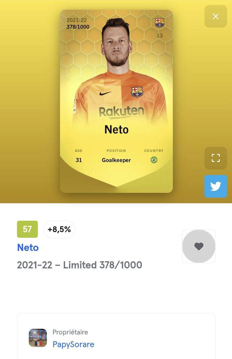 PapySorare's tweet image. Pas de maillot à gagner en fait (désolé et merci à vous)

En contrepartie, je vous fait gagner un GK limited champ et titulaire 🎁
 
➡️ Follow @PapySorare
➡️ RT ce tweet 

TAS Dimanche 23 octobre 

Bonne chance à tous 🍀