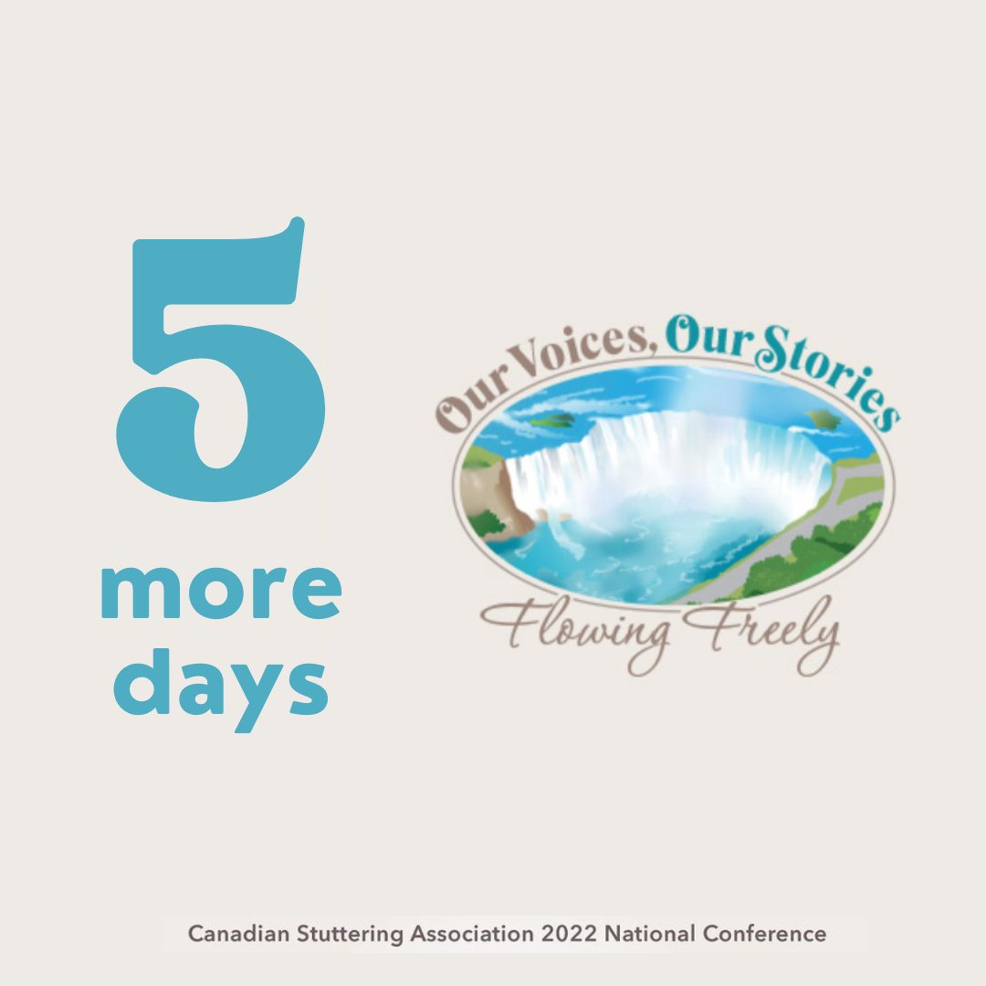 We are 5 days away from the annual CSA 2022 conference in Niagara Falls! We cant wait to see you there! Register here! stutter.ca/events/confere…
