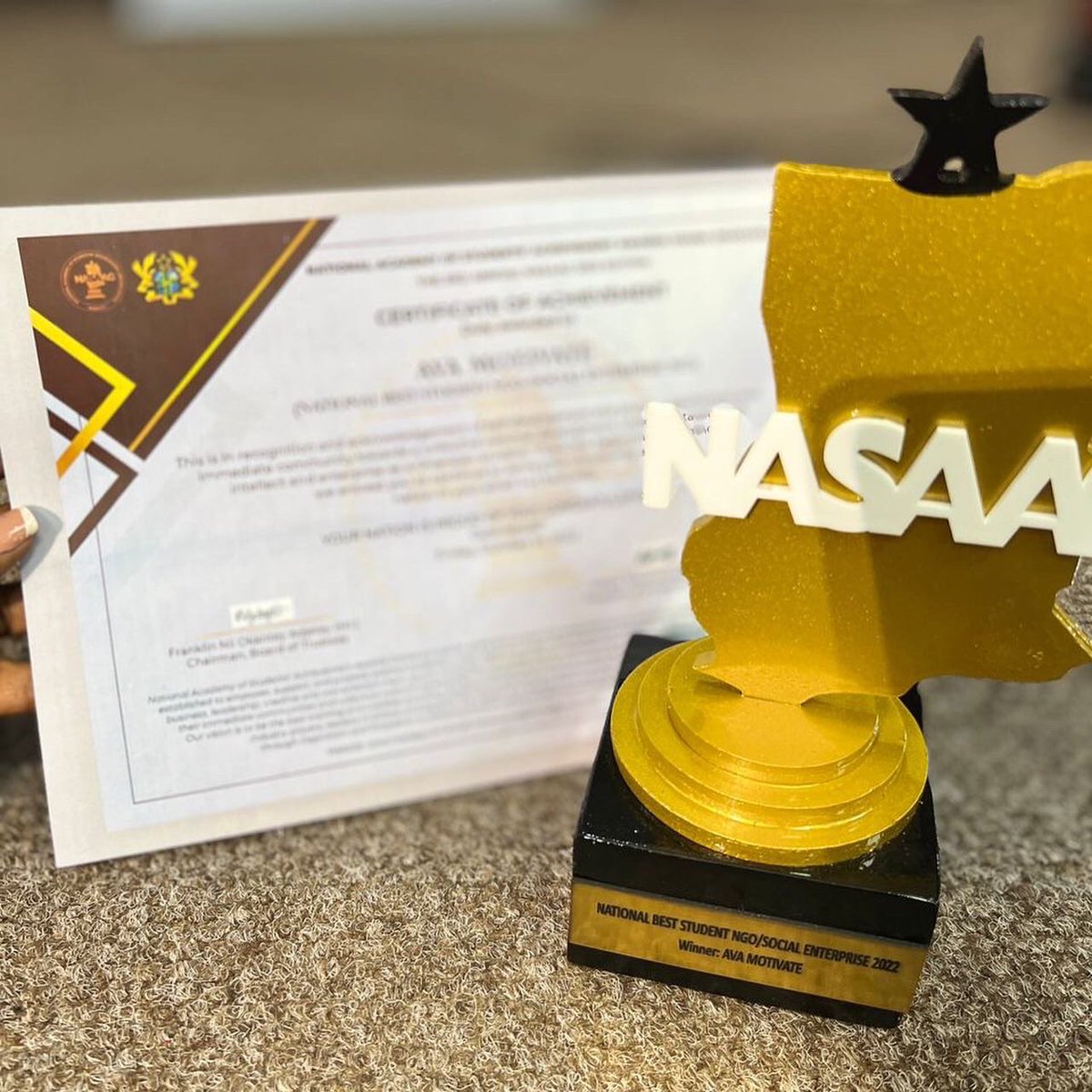 addovanessa1's tweet photo. We finally won the NASAAG Awards of National Best Student NGO or Social Enterprise 2022 thanks to you guys. God richly bless our team for their commitment💙❤️‍🔥 and God bless everyone for their prayers and votes. We love you and will continue to impact change🤍 https://t.co/EA8PaXZzB2