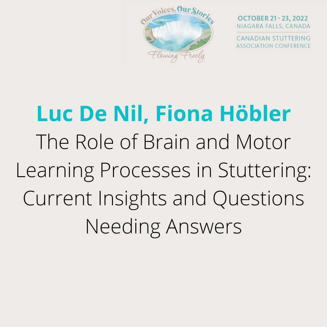 Recent research in the Speech Fluency Lab at the University of Toronto has focused on two important questions that will help us to better understand stuttering, which will be discussed during this workshop. Register here! stutter.ca/events/confere…