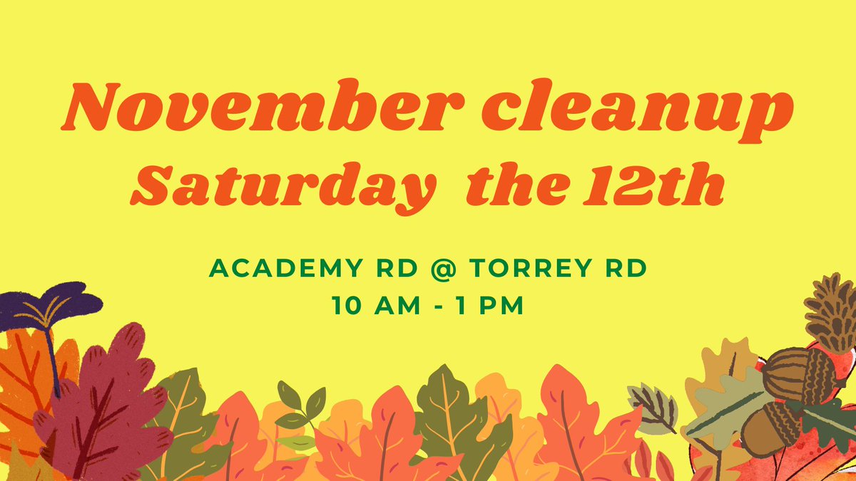 PoquessingCreek's tweet photo. Our November cleanup is Saturday the 12th 10am! Please join us for the #LoveYourPark Fall edition. Meet on #AcademyRd @ Torrey Rd, #Poquessing Valley Park.
#LYP #keepphillyclean #pickitupphilly #parkwood #poquessingcreek #poquessingwatershed https://t.co/XG6bsznmzC