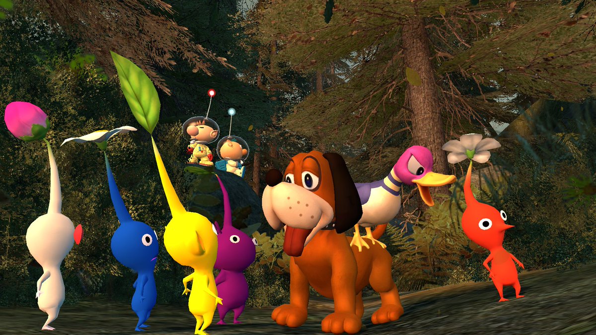 fires357's tweet photo. Duck Hunt rencontre des Pikmins ! https://t.co/ZFUONQx9CA