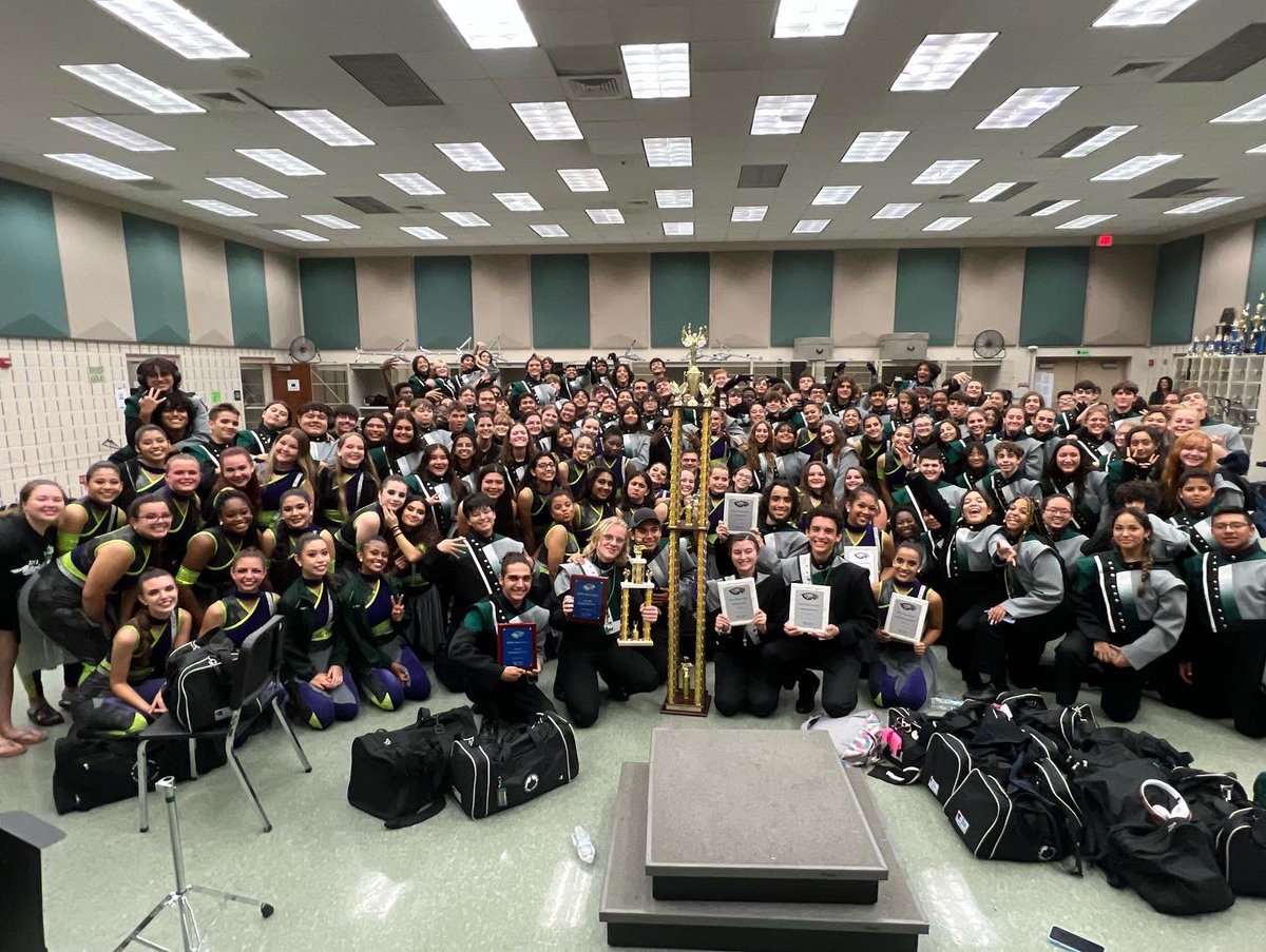 PRHSBands's tweet photo. Congratulations Marching Pride on winning Grand Champion at the Naples Southwest Florida Games Competition! The band placed 1st in Class 5A &amp; won Best music, visual, GE, percussion and auxiliary in Class 5A. The band also won Best Overall Music and Visual! Keep up the good work! https://t.co/BYhsKFShTC