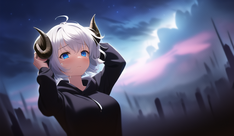 「NovelAIくんダーク路線もつよい。シメは笑顔で 」|hoshimi12（ほしみ）のイラスト