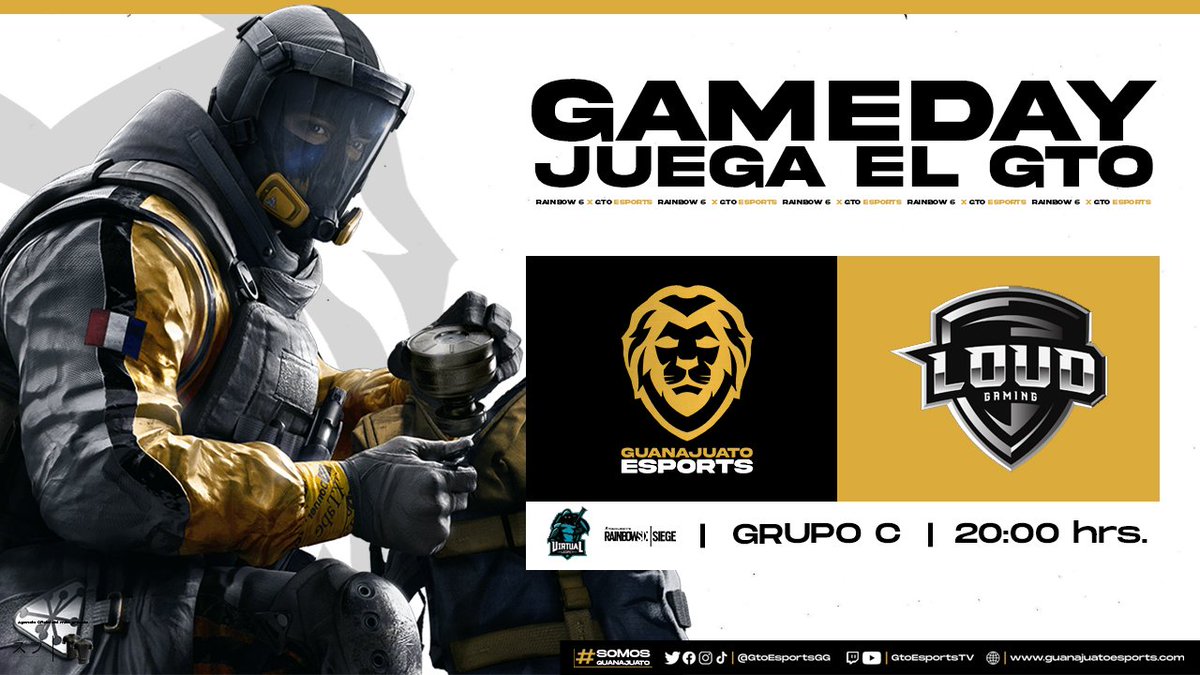 𝗣𝗢𝗥 𝗟𝗔 𝗩𝗜𝗖𝗧𝗢𝗥𝗜𝗔 🦁🔥

Hoy juega el GTO en #RainbowSix que viene imparable con dos partidos al hilo ganando por 7-0. 🦁🖤💛

📺 Por confirmar
⏰ 20:00 hrs. 

¡VAMOS LOS DEL GTO! 🗣️🦁⬛🟨

#SomosGuanajuato