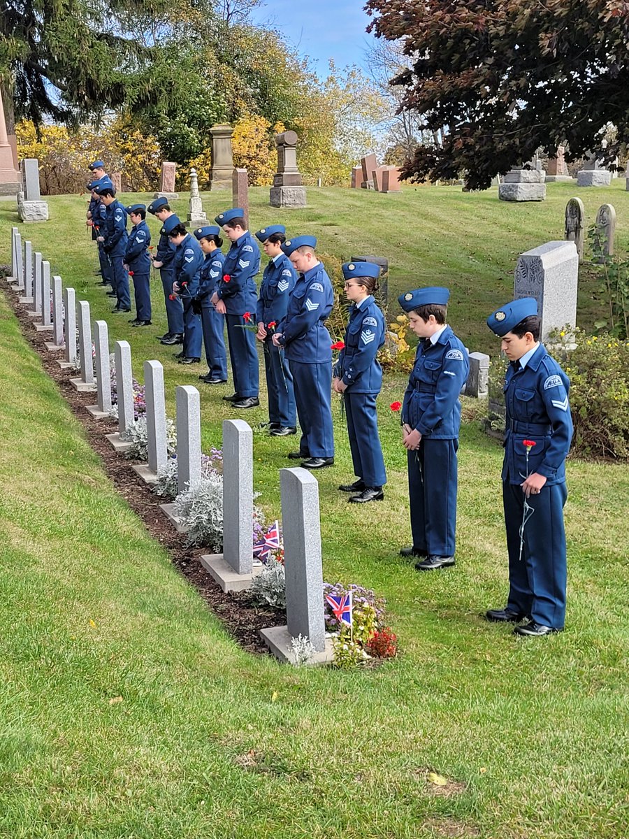 779AirCadets's tweet photo. After a 2 year absence due to Covid the 779 Cadets were pleased to be part of the Grave Decoration Ceremony at St. Pauls Church honoring the airman that lost their lives training at the Hamilton during WW2 part of the British Commonwealth Air Training Plan . https://t.co/yIZio8xlI1