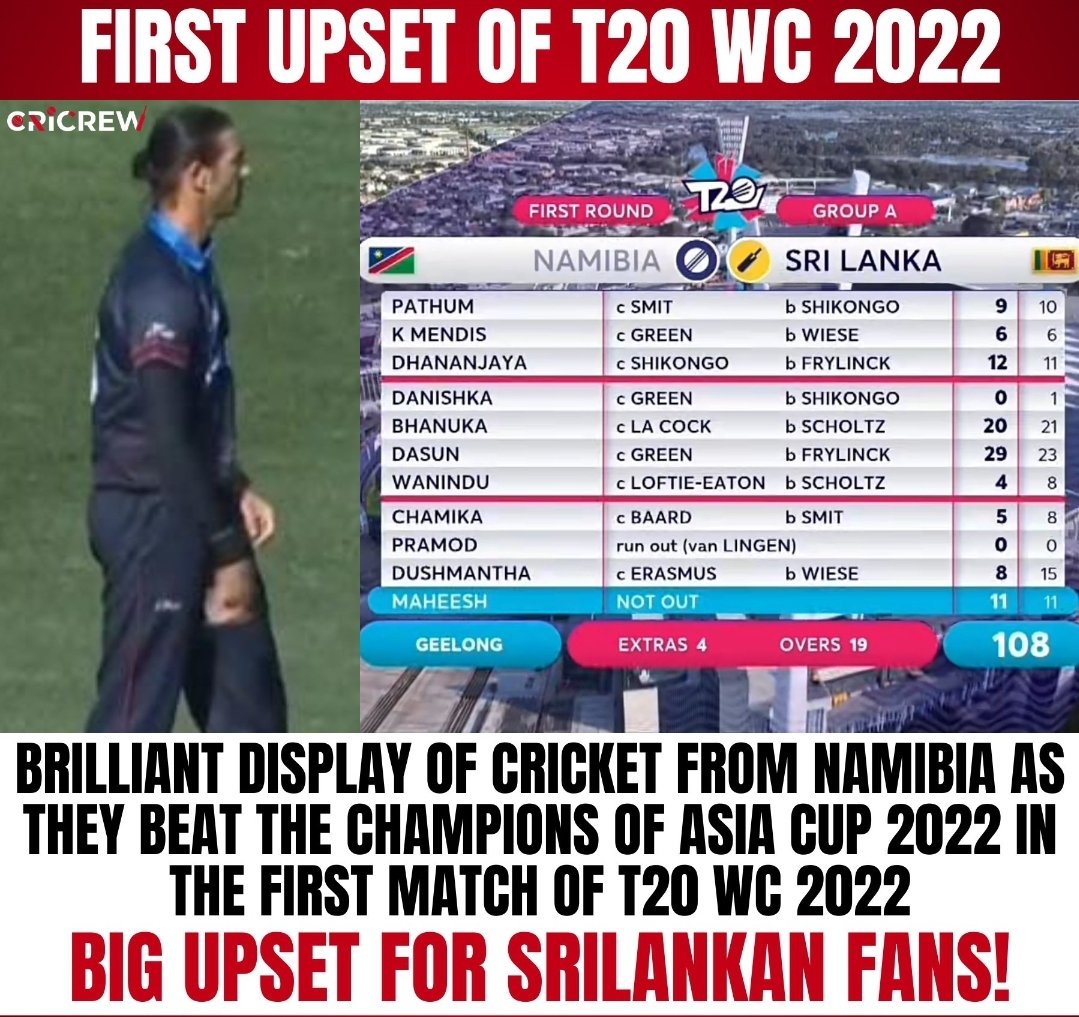 in_environ's tweet photo. Hey you R@bid dog:  Saw the Namibia Vs Srilanka T20 Qualifier match? 

Keep barking about the 36 all out. I know you will NOT tweet about this.

I like Srilankan cricket team. Only tweeting this due to your hatred towards India.

#NAMvsSL #T20WorldCup2022 #DanielAlexander𓃟 https://t.co/8JOQzIe5zq