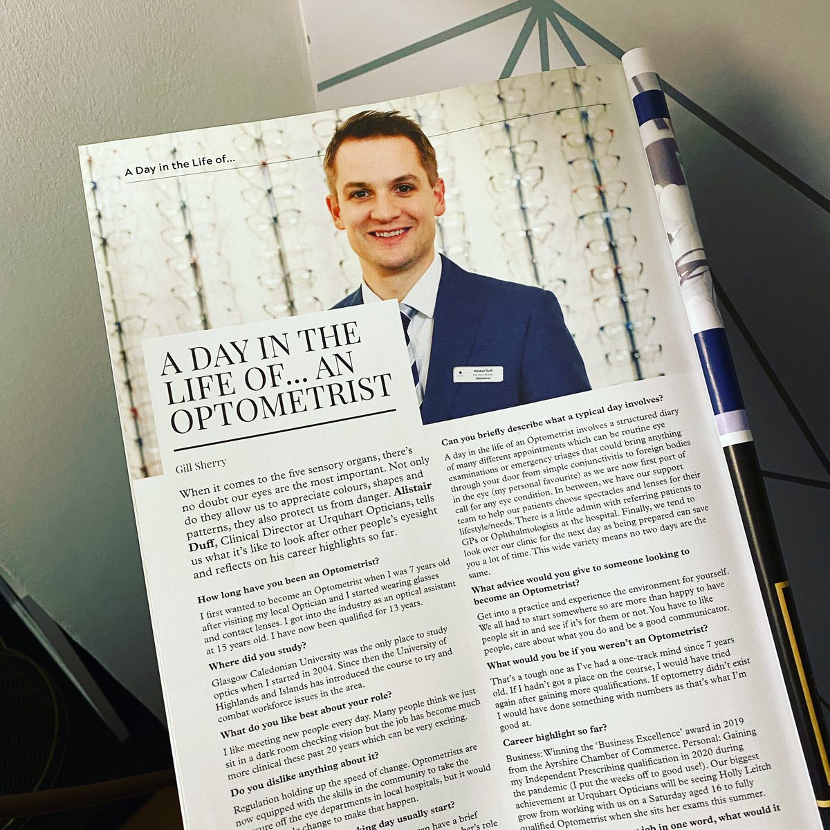urquhartopts's tweet photo. Read Alistairβs new article in AM magazine this month, a day in the life of an Optometrist! π€ #startseeingthingsdifferently https://t.co/ycNlIIWRoL