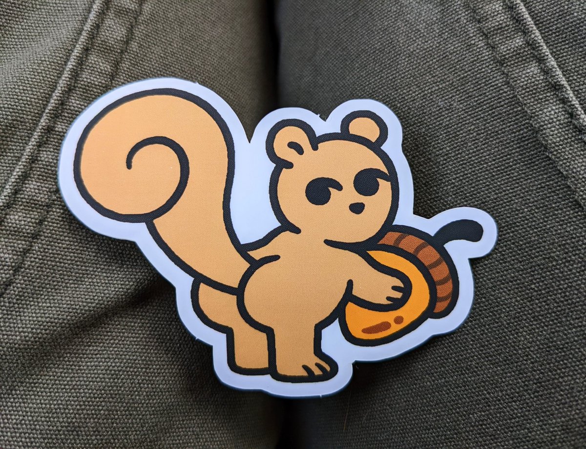 AprilKatzler's tweet photo. Got a thicc squirrel sticker from @MrLovenstein himself at the Fayetteville Comic Con. 😝 https://t.co/4lD9AKyA0i