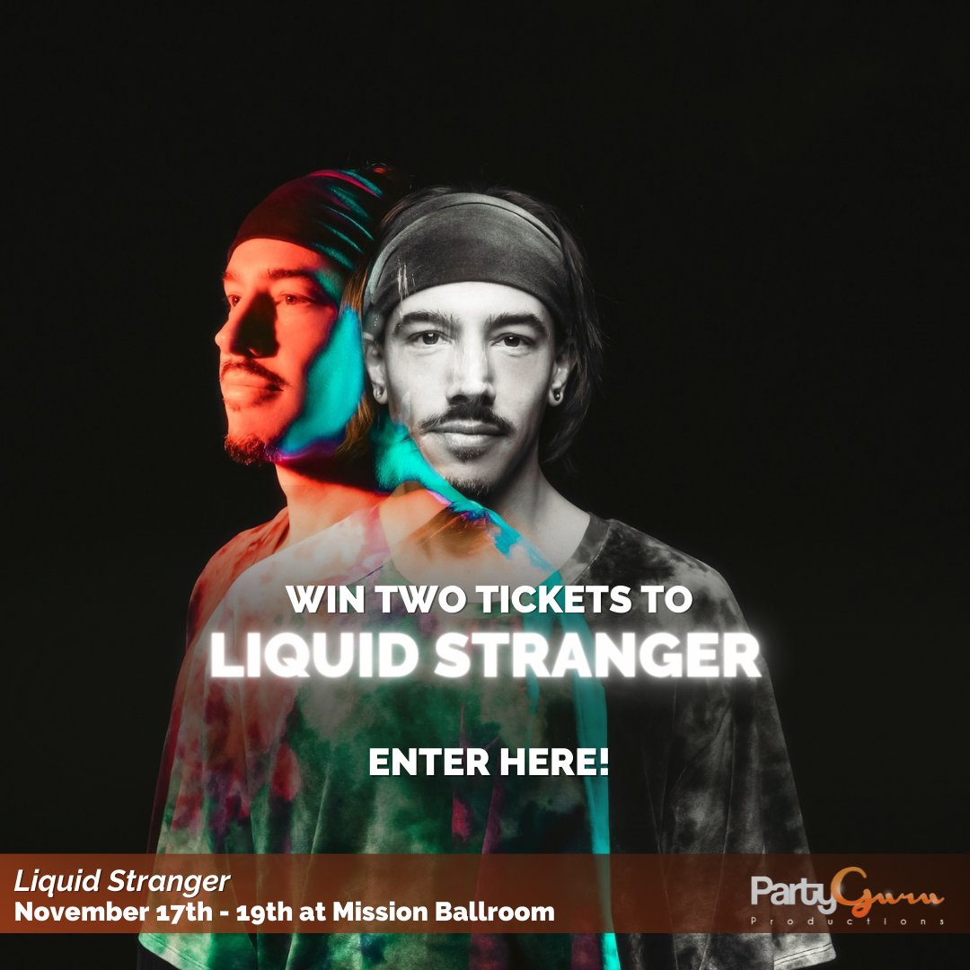 PartyGuruUS's tweet image. 🚨GIVEAWAY ALERT🚨
@LiquidStranger is making his epic return to Denver at Mission Ballroom This is your chance to win 2 free tickets for all 3 nights 😵‍💫 

👇ENTER HERE👇
tinyurl.com/WinLiquidStran…
#LiquidStrangerMissionBallroom #MissionBallroom #LiquidStranger #PartyGuruGiveaways