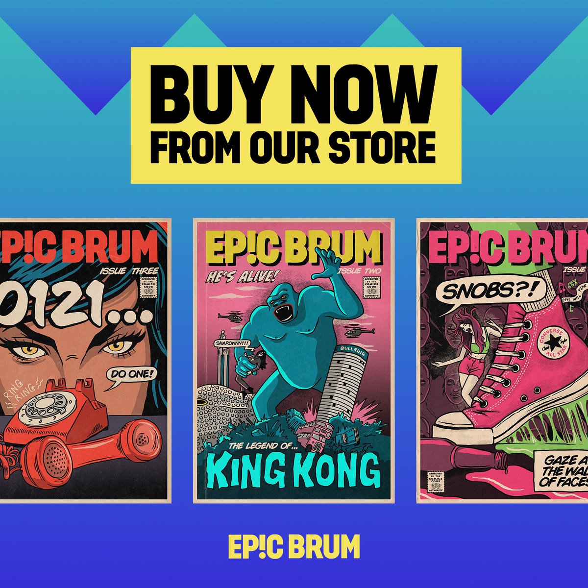 ⚡️ FLASH SALE⚡️

Once again have a special #BrumHour offer in our Etsy store - get 20% off our comic book posters for the duration of this hour. 

Use the code: EPICHOUR 

Get in quick! 

👉 etsy.me/3VyCqeQ