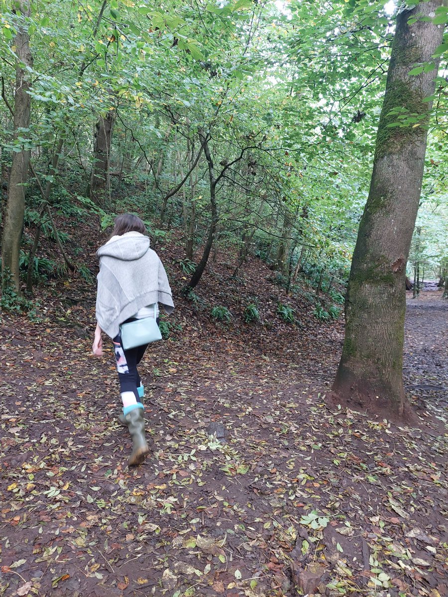 A woodland walk today to risk assess for our Rivers trip! Autumn leaves, woodland sounds and muddy wellies! I can't wait! 🍂🍁🧡 🐿🌳🧤🧣
