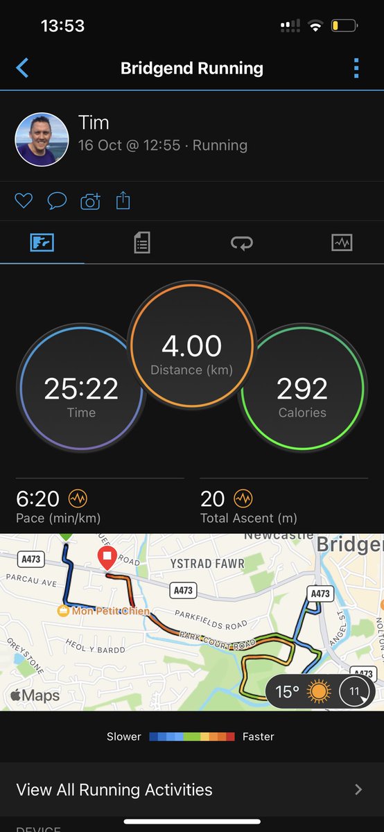 MrXMillank's tweet photo. First run since London. It appears that my pelvis has turned to dust. #ow https://t.co/ZbtnBQDQYy