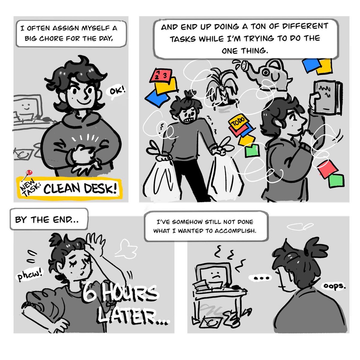 eggbreadboy's tweet photo. My scribbly comic for #adhdcosmictakeover2022 !! It's an annual project around #ADHDAwarenessMonth to help further understanding, hosted by @dreamadoodles this year. Stay tuned for more comics, and check out Dr. Russell Barkley! https://t.co/sxXTyFoGgs