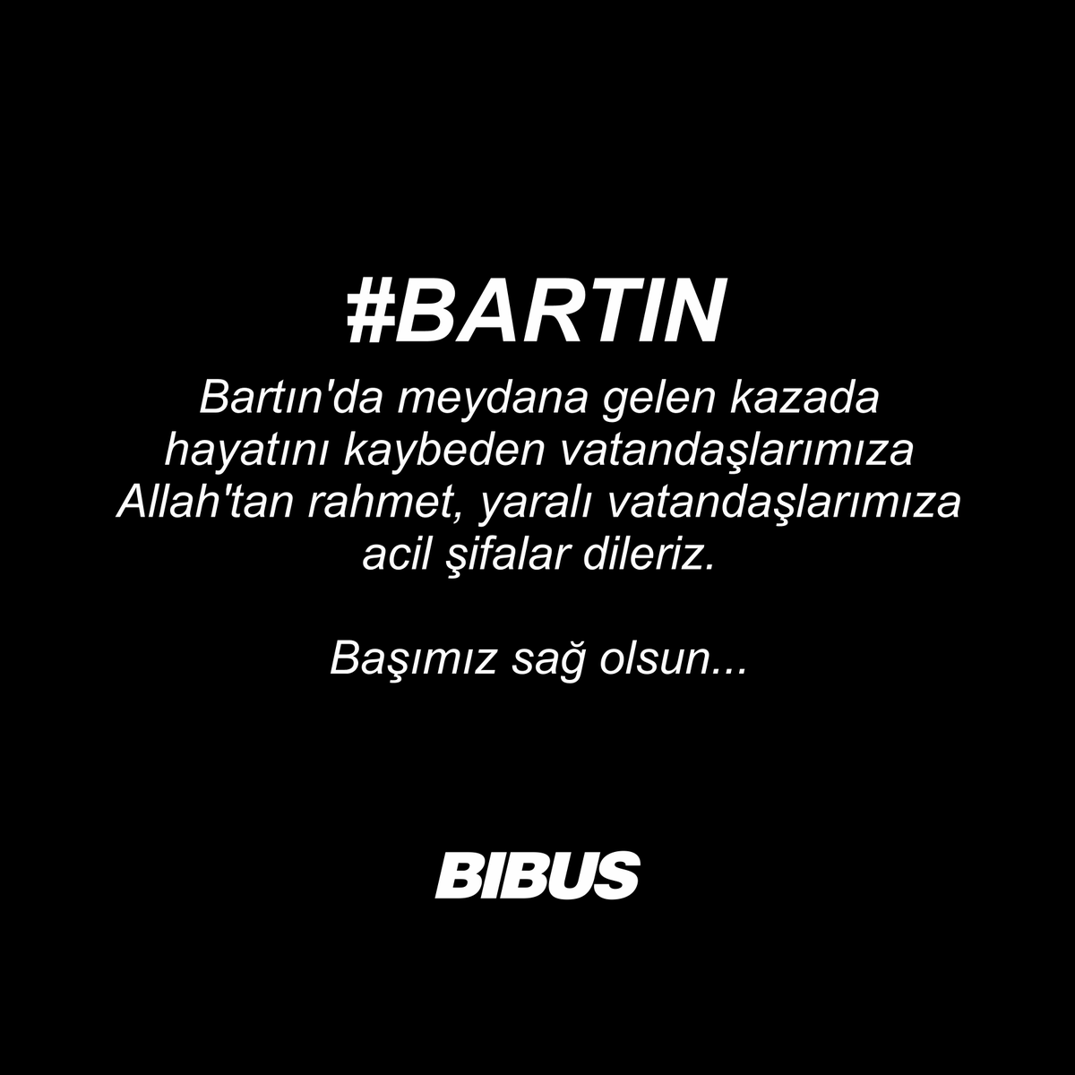 Bartın'da meydana gelen kazada hayatını kaybeden vatandaşlarımıza Allah'tan rahmet, yaralı vatandaşlarımıza acil şifalar dileriz.
#BARTIN