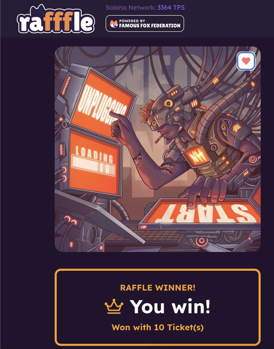 Yokimitsu (@deiconsilium) on Twitter photo First FFF raffle win, and its a @neo_hunters ๐๐ฏ๐ซ
#LFH #NFTCommunity First FFF raffle win, and its a @neo_hunters ๐๐ฏ๐ซ
#LFH #NFTCommunity