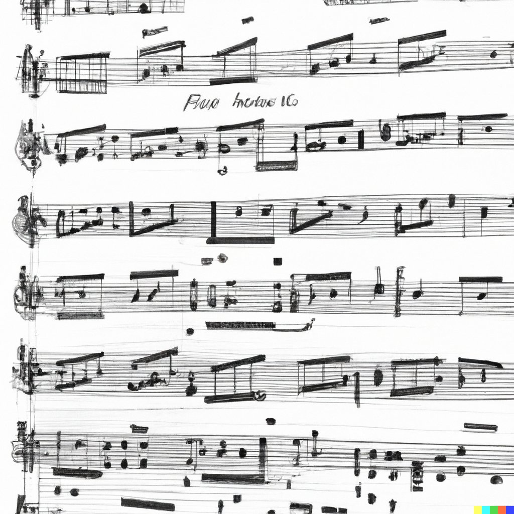 "DALL·E in Major" Sheet Music. Detailed. ( can anyone who reads music be able to play this?) by h0riz0nl0ve #dalle2 #aiart