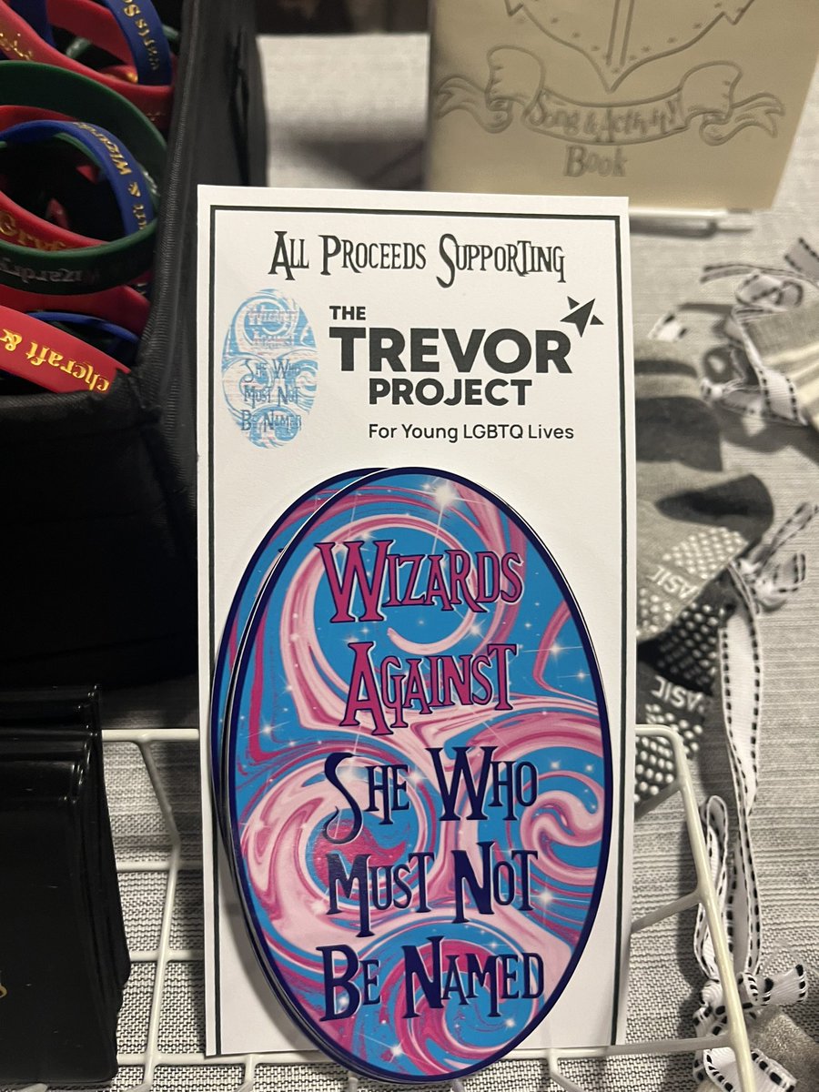 MHouseElves's tweet photo. We have just 10 stickers left for the Trevor Project fundraiser. That means we’ve made $450 for them so far. Come grab your own sticker while you can at booth 300 @LeakyCon https://t.co/WtcII0gez0