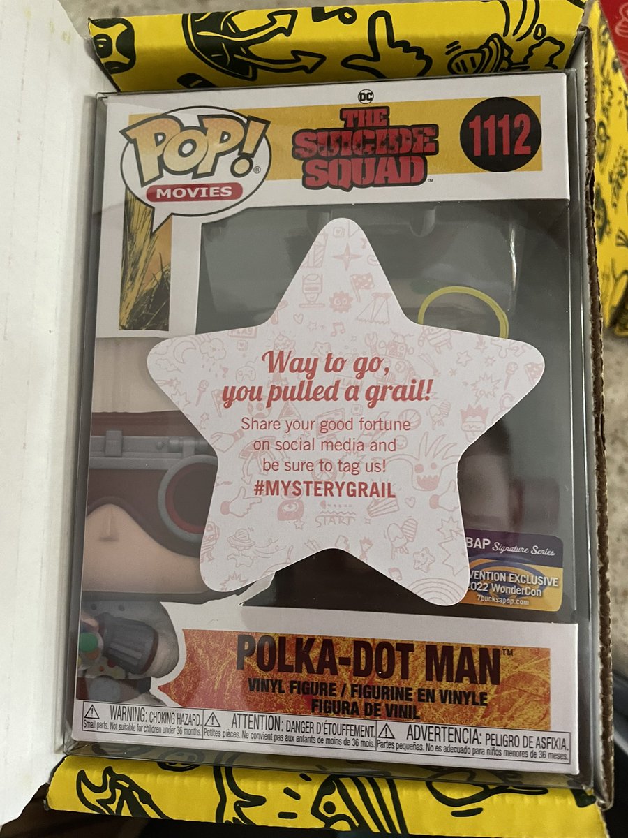 Avengemon's tweet photo. First grail I’ve pulled from a @7BucksAPop #mysterygrail box! #funko #grail #signedpop https://t.co/CHfNIipJeC