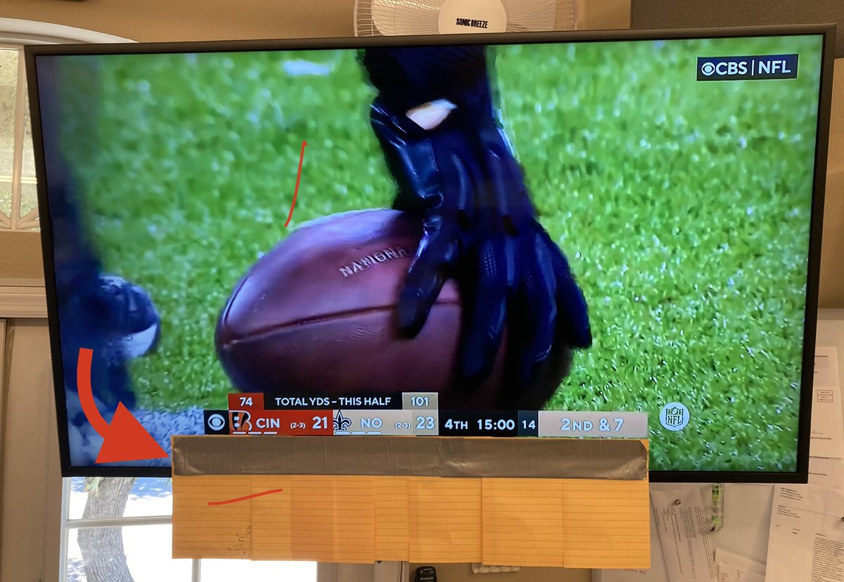 vanstyn's tweet photo. watching my Bengals live, doing what it takes to keep CBS from ruining the Bucs game ill watch later on DVR #NFLStopScrollingScores - we all have the Internet!!! @NFL ⁦@CBSSports⁩ https://t.co/EHP5iWrday