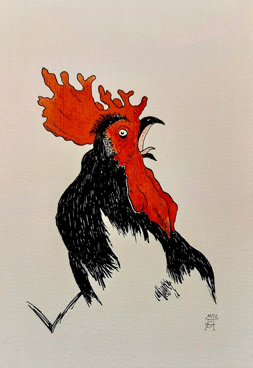 #inktober2022 #kleineKunstklasse #artshare #ArtistOnTwitter #inkdrawing #penandink #artistsontwitter #sketch #art Fowl...