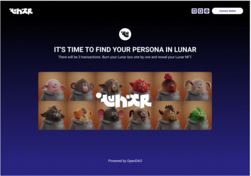 #lunar 🌕Remember the best gift ever in 2021 by the <a href="/The_OpenDAO/">Beanz Ghostzy</a> when we airdropped peak value over $1 billion tokens to the #NFTCommunity? 🥳

Swap the lunar box through our website in 24hrs, the reveal will be triggered within 3 days or when 80%+ of the lunar box is swapped.🫡