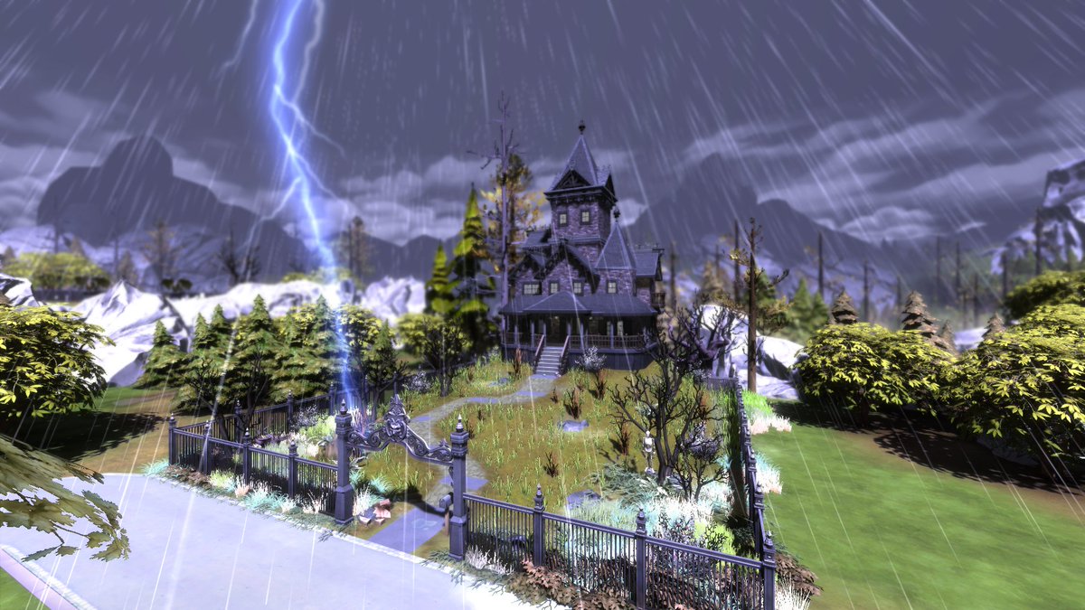 SimsilaSimrise's tweet photo. I built a house perfect for #halloween in #TheSims4 https://t.co/frrLLS4dnG