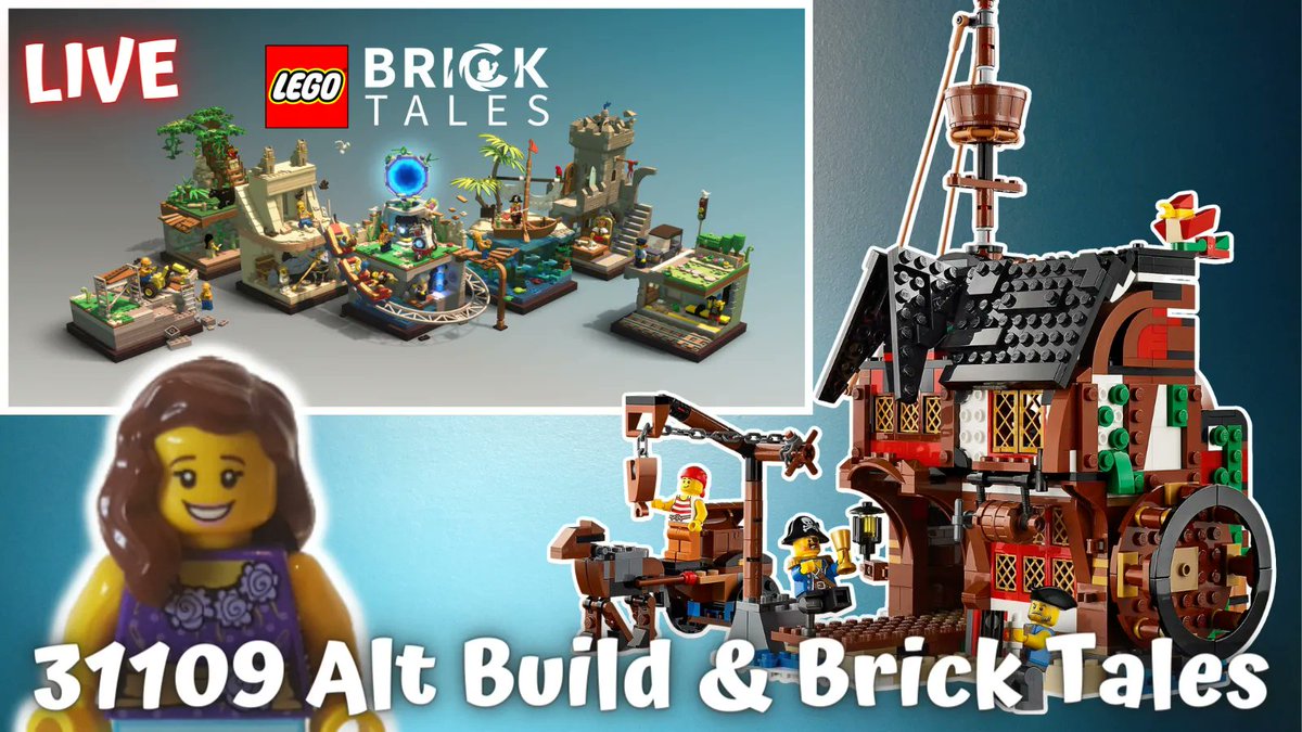 thebrickbods's tweet photo. We're live now over on YouTube playing Brick Tales (hopefully) and finishing off the alt build of 31109 - come join us! (https://t.co/rFYYFy7w0T)⠀⠀⠀
⠀⠀⠀⠀⠀⠀
#lego #legolivestream #livestream #legolivebuild #thebrickbods #legoideas #legohp #interactive #legocity https://t.co/j7NU1l3r3P