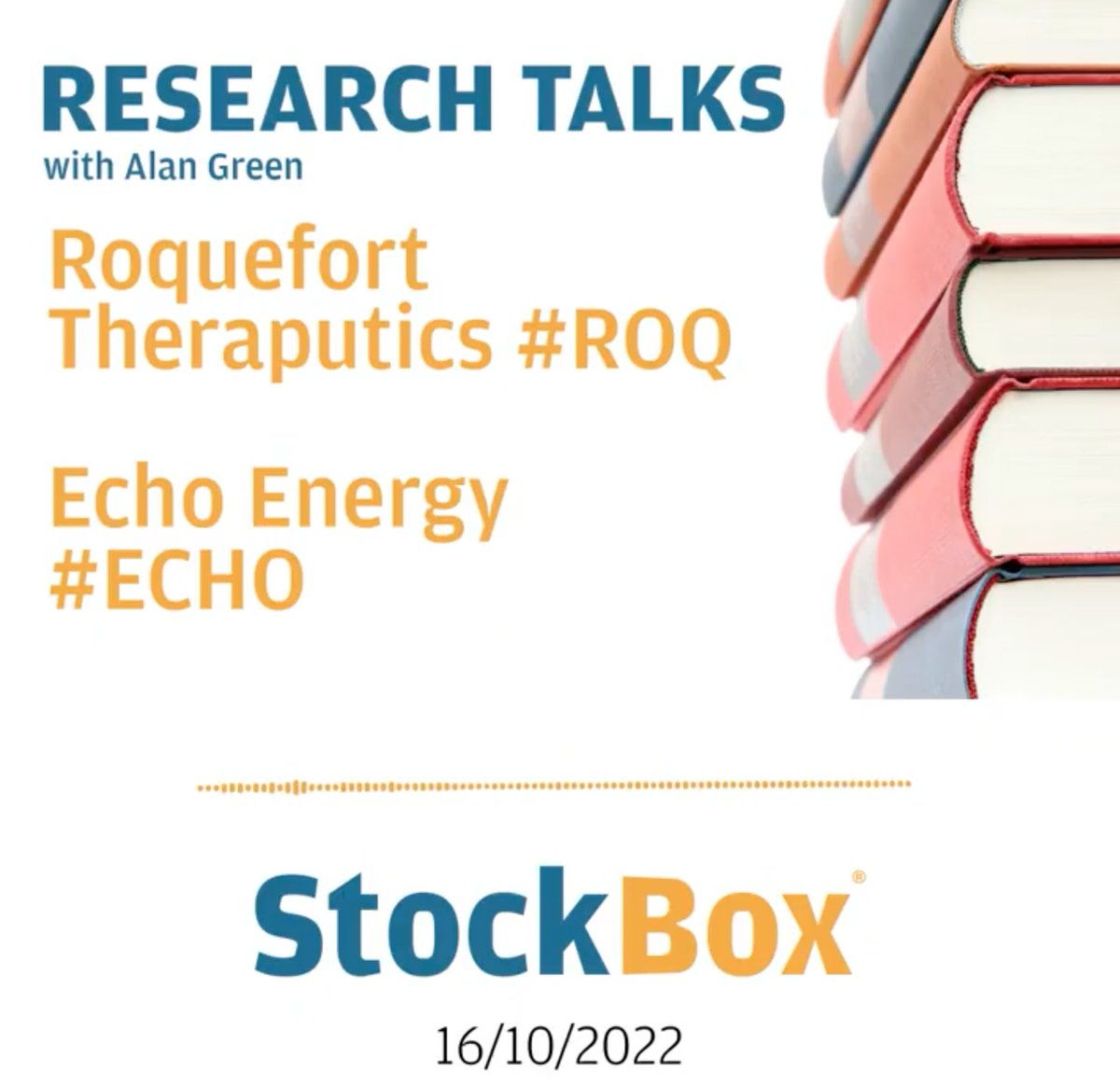 Brand_UK's tweet photo. On this week's @StockBoxMedia #researchtalks @Alan__Green discusses 

~ Roquefort #Therapeutics @RoquefortTherap #ROQ 
~ Echo Energy @echoenergyplc #ECHO

#midkine #cancer @oncogeni #Oilers #oilandgas #oil #gas #Argentina @CelixirLtd #oncology  

Listen: https://t.co/LaHsF69WLv https://t.co/lsU4kNnLOK