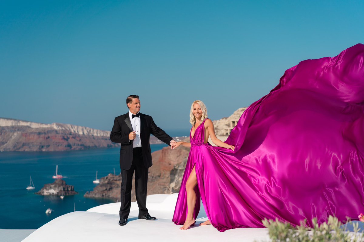 TyfaniKennedy's tweet photo. The best love stories never end.  We celebrated our 10th wedding anniversary with a photoshoot in Santorini and the photos are everything we dreamed they would be! #santorinidress #santorini #santorinigreece #santoriniflyingdress #tyfanitravels #timandtyfani #10yearanniversary https://t.co/sFPlNAx0hI