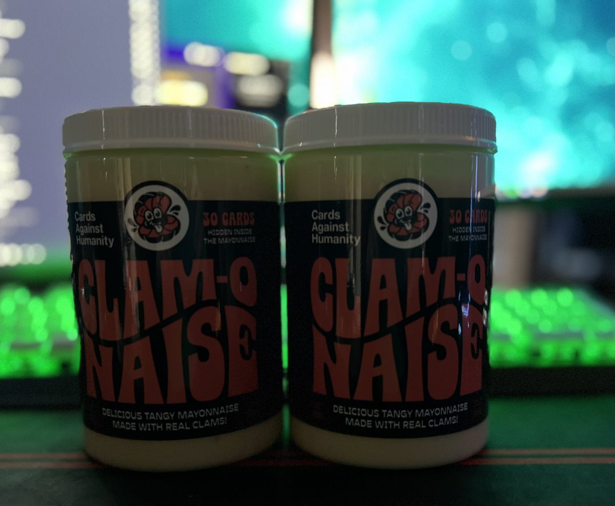 HaggardHessian's tweet photo. If you know the stream, you know I had to make this purchase. Tonight’s Scorn stream is gonna feature a very special “unboxing” and tasting😉 #cardsagainsthumanity #clamonaise #ispent20dollarsonmayo #mayosplosion #Scorn https://t.co/vaxjWoronT