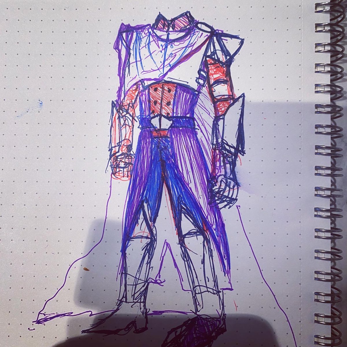 PrettyOKWriter's tweet photo. The initial sketch I did at work. I wanted to combine elements of Christopher Lee's and Castlevania's Dracula https://t.co/5fIa2hXZSx