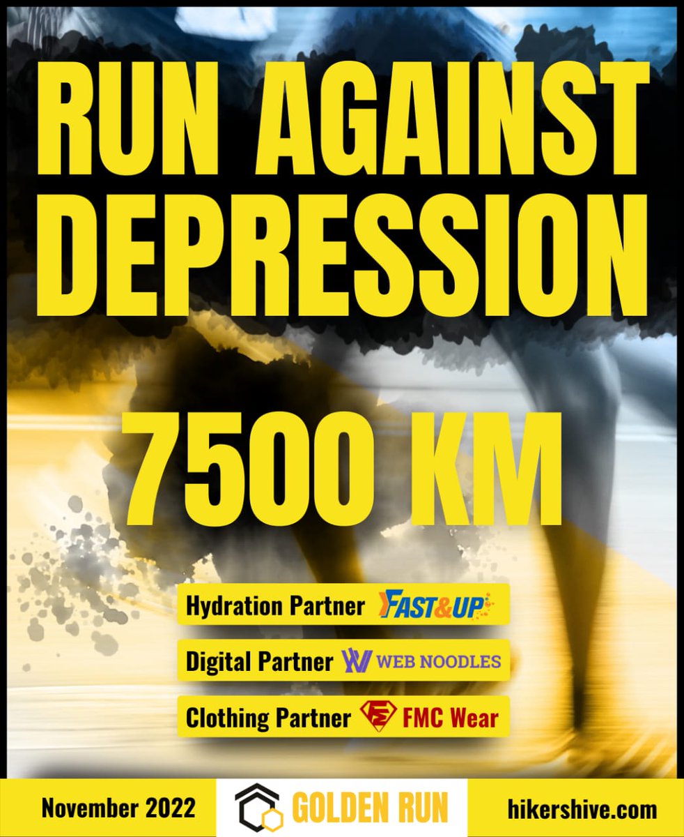 DabadLalit's tweet photo. Support us! We're going to attempt world's longest non-stop relay run 7500km from 1st November onwards. #runagainstdepression
@PhonePe @GooglePay @Paytm @bharatpeindia @ONPASSIVE @HeroMotoCorp @TataMotors @TataCompanies @tatatrusts @RNTata2000 @MahindraRise @anandmahindra https://t.co/VZwDK7SV9T