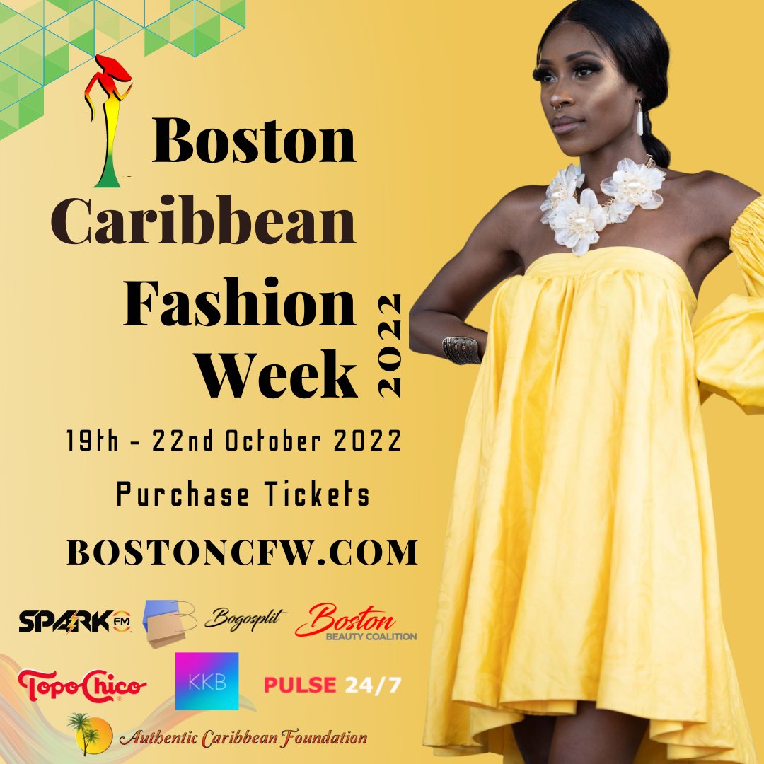 BostonCFW's tweet image. 3 days from now, the Boston fashion scene will be hot. Caribbean Hot! Boston Caribbean Fashion Week Oct 19 - 22. Get your tickets at BostonCFW.com #BostonCFW #BCFW #fashionweek #bostonevents #caribbeanfashion