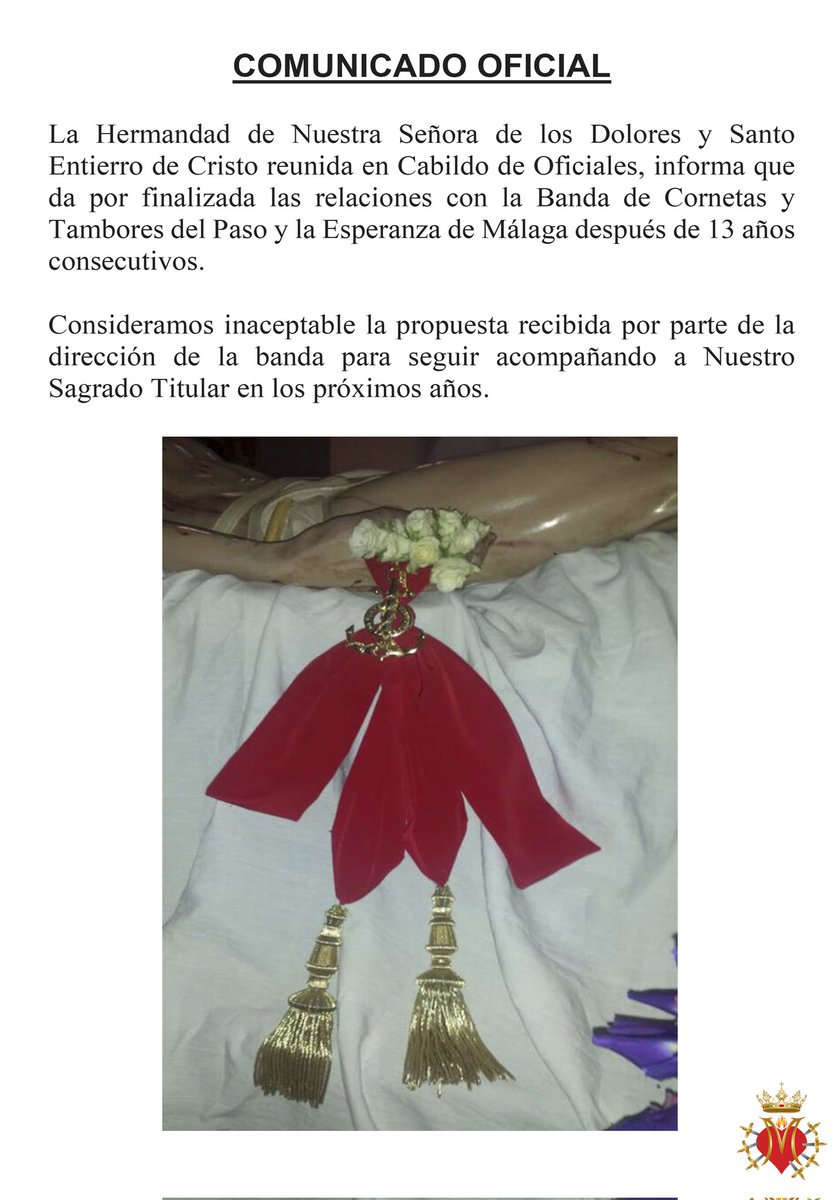 Hdad. VirgenDolores y SantoEntierro de Pedrera (@doloresentierro) on Twitter photo 