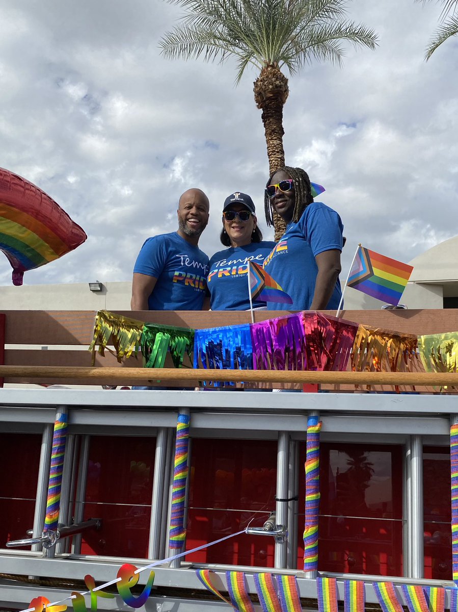 CMBerdettaHodge's tweet photo. Good times had by all at the annual #Pride festival! #TeamTempe definitely stole the show with our enthusiasm and vintage @TempeFire truck!! https://t.co/po1XRbBuy9