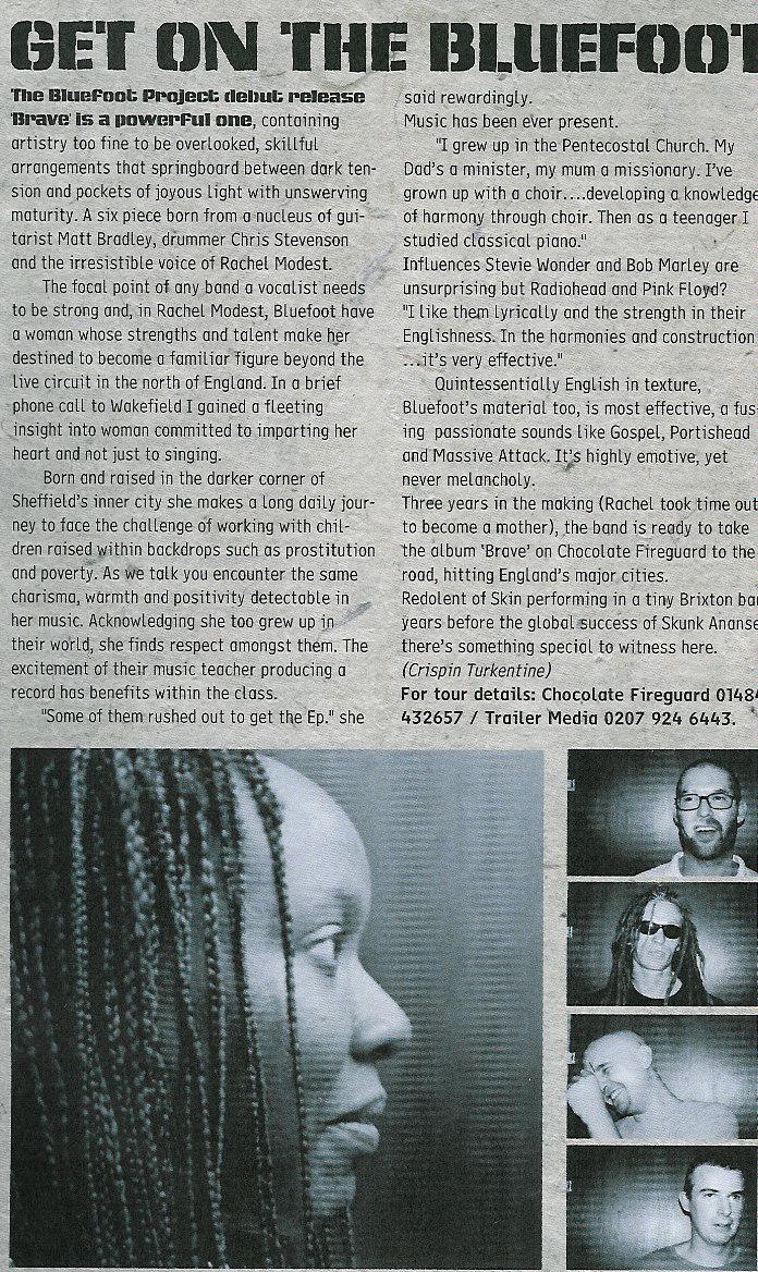 chocfireguard's tweet photo. Amazing seeing Rachel of the #BluefootProject on #TheVoice (however you view such tv) 20 years after we released her band to critical acclaim. The reviewers clocked her epic voice for sure. Here's one in much missed funk soul Acid Jazz mag Straight No Chaser #RachelModest https://t.co/ADQhEaokFR