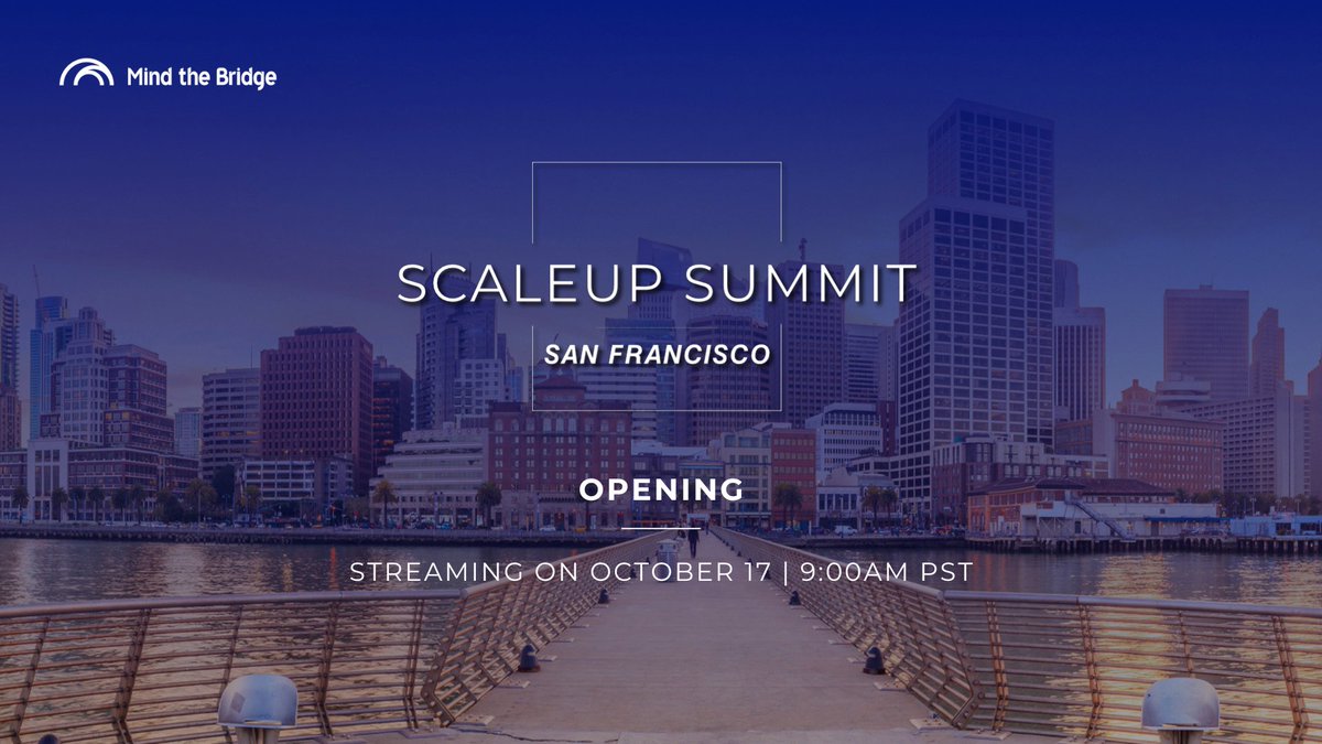 MindTheBridge's tweet photo. ❓Want to join #SSUMMIT22 #SanFrancisco but cannot make it? Don't worry!
Here's the Official Opening LIVE window
🕘9am-12pm PST
🔴https://t.co/XAgDdYqPa7
🔭 Ready to spy? Mark your calendar and have a seat!
#SiliconValley #openinnovation #scaleup #startup #tech #outposts https://t.co/KBredG2r5u