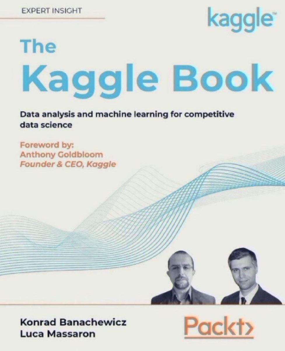 KirkDBorne's tweet photo. 500+ pages!
🌟🌟
“The @Kaggle Book: Data analysis and #MachineLearning for competitive #DataScience” at https://t.co/GtJYB75eDm by @tng_konrad and @LucaMassaron via @PacktPublishing 
————
#BigData #DataScientists #AI #DeepLearning #Kaggle #Coding #100DaysOfCode https://t.co/hyrPpBi97S