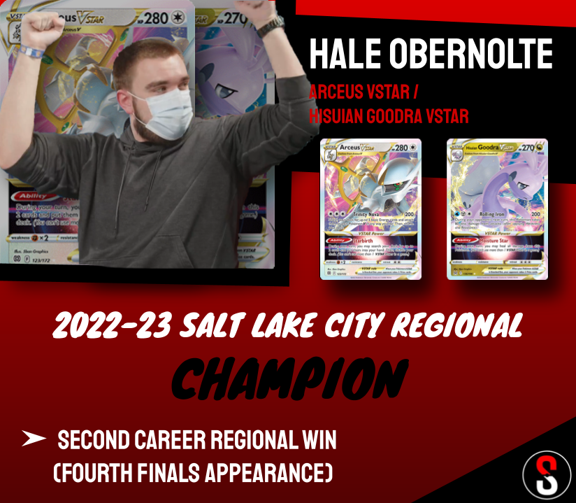 pokestatstcg's tweet image. Hale Obernolte takes Hisuian Goodra VSTAR all the way in Salt Lake City!
