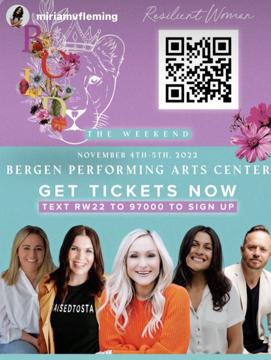 NatalieRunion's tweet photo. New Jersey! See you in November with my friends at Alive Church and Resilient Women🙌🏻🙌🏻 register with the QR Code below!
#raisedtostay https://t.co/NZsMKTTtOq