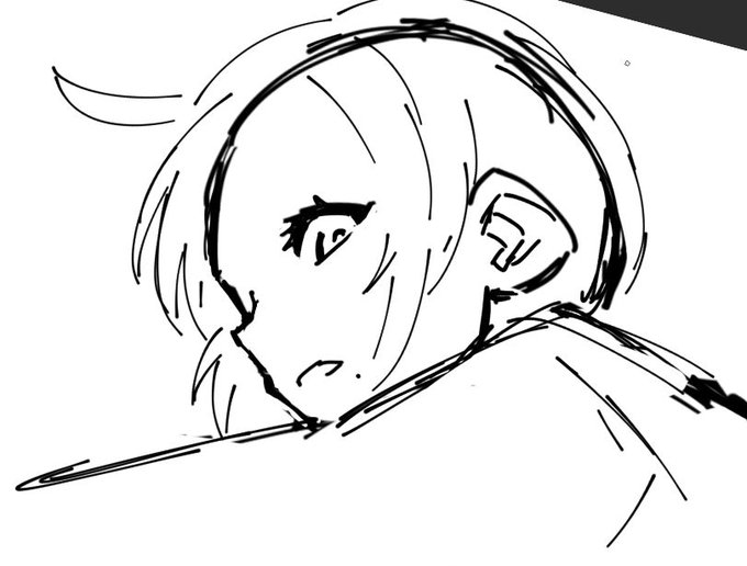 週明けから煩悩絵なう🖌(謎アングル🤔) 