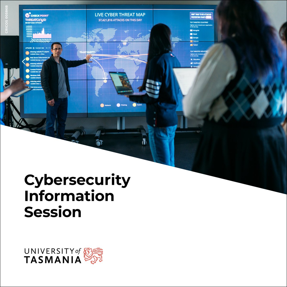 Find out more about protecting your business from cybersecurity attacks at sessions in Devonport and Burnie this week bit.ly/3CQOaSA
<a href="/UTAS_/">University of Tasmania</a>