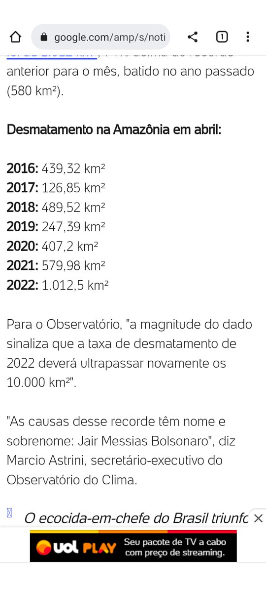 apsmichelsl's tweet photo. Ai esta google... Bolsonaro ta doido... nao adianta, tu ficar mandando dar o Google... ta ai...#BolsonaroDesmata https://t.co/KEPx2u9hGK