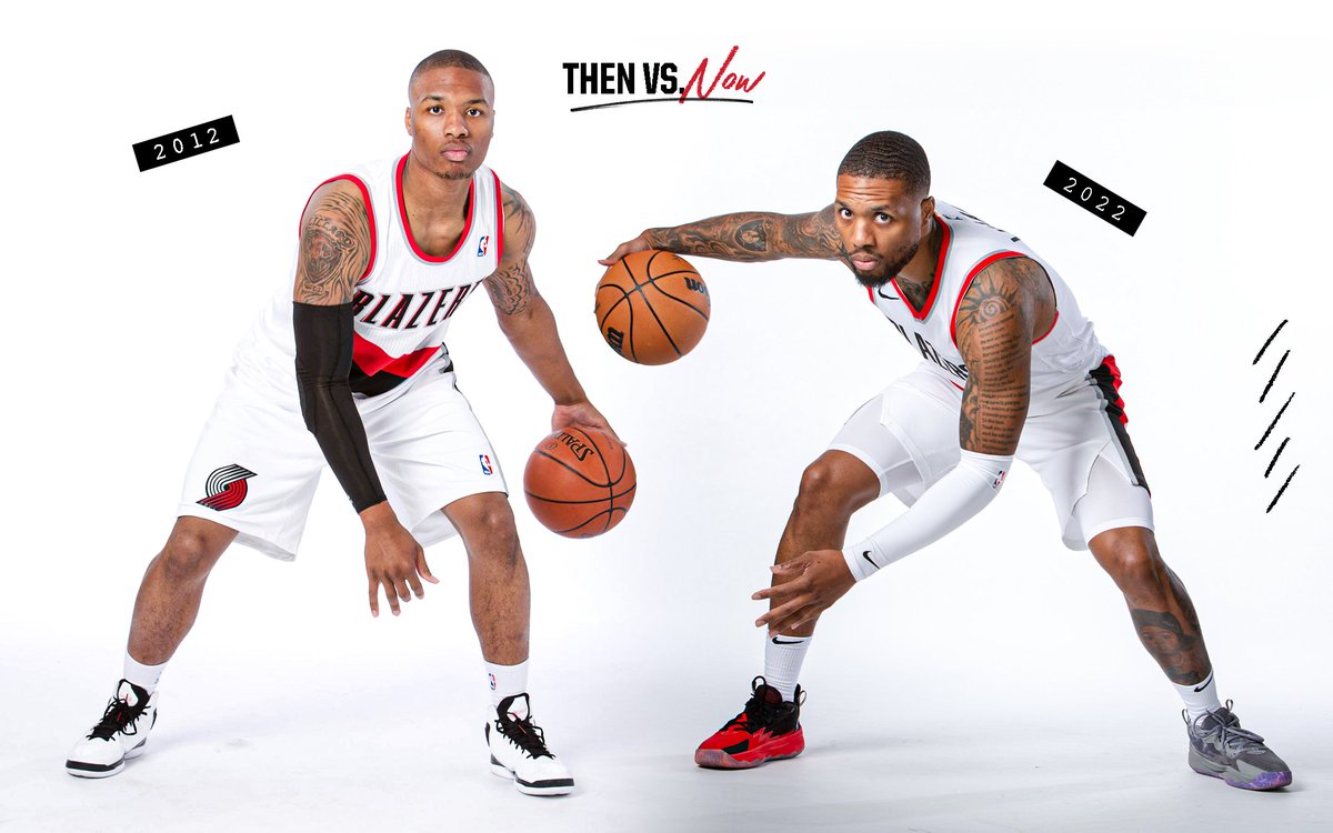 trailblazers's tweet photo. 2012 ➡️ 2022

#RipCity | @Dame_Lillard https://t.co/yS31Bq6YxP